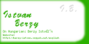 istvan berzy business card